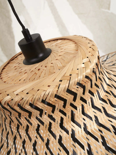 Hanglamp Ibiza - Bamboe/Zwart - 50x50x15cm by GOOD&MOJO