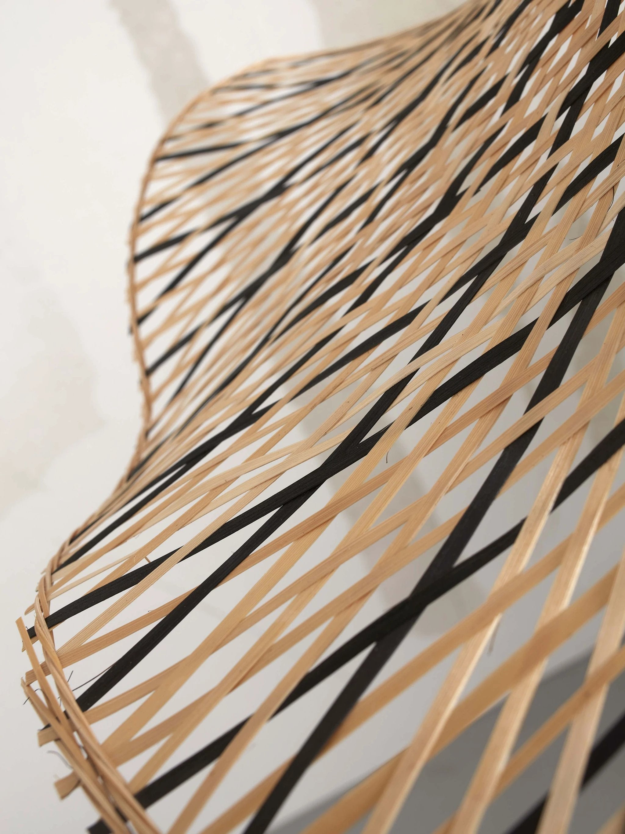 Hanglamp Ibiza - Bamboe/Zwart - 50x50x15cm by GOOD&MOJO