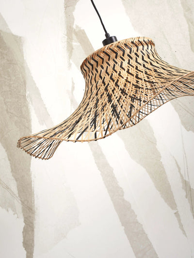 Hanglamp Ibiza - Bamboe/Zwart - 50x50x15cm by GOOD&MOJO