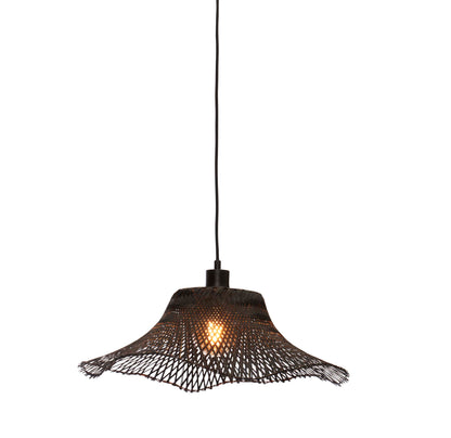 Hanglamp Ibiza - Bamboe Zwart - 50x50x15cm - depauwwonen