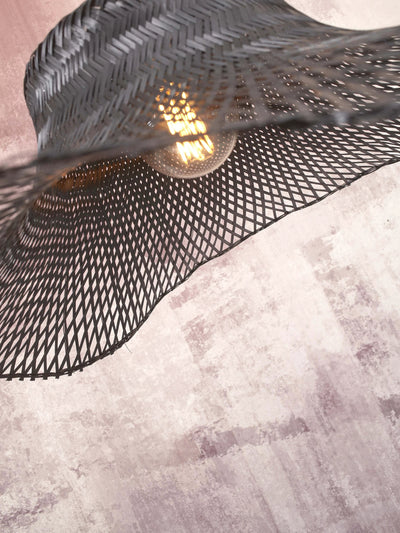 Hanglamp Ibiza - Bamboe Zwart - 50x50x15cm by GOOD&MOJO