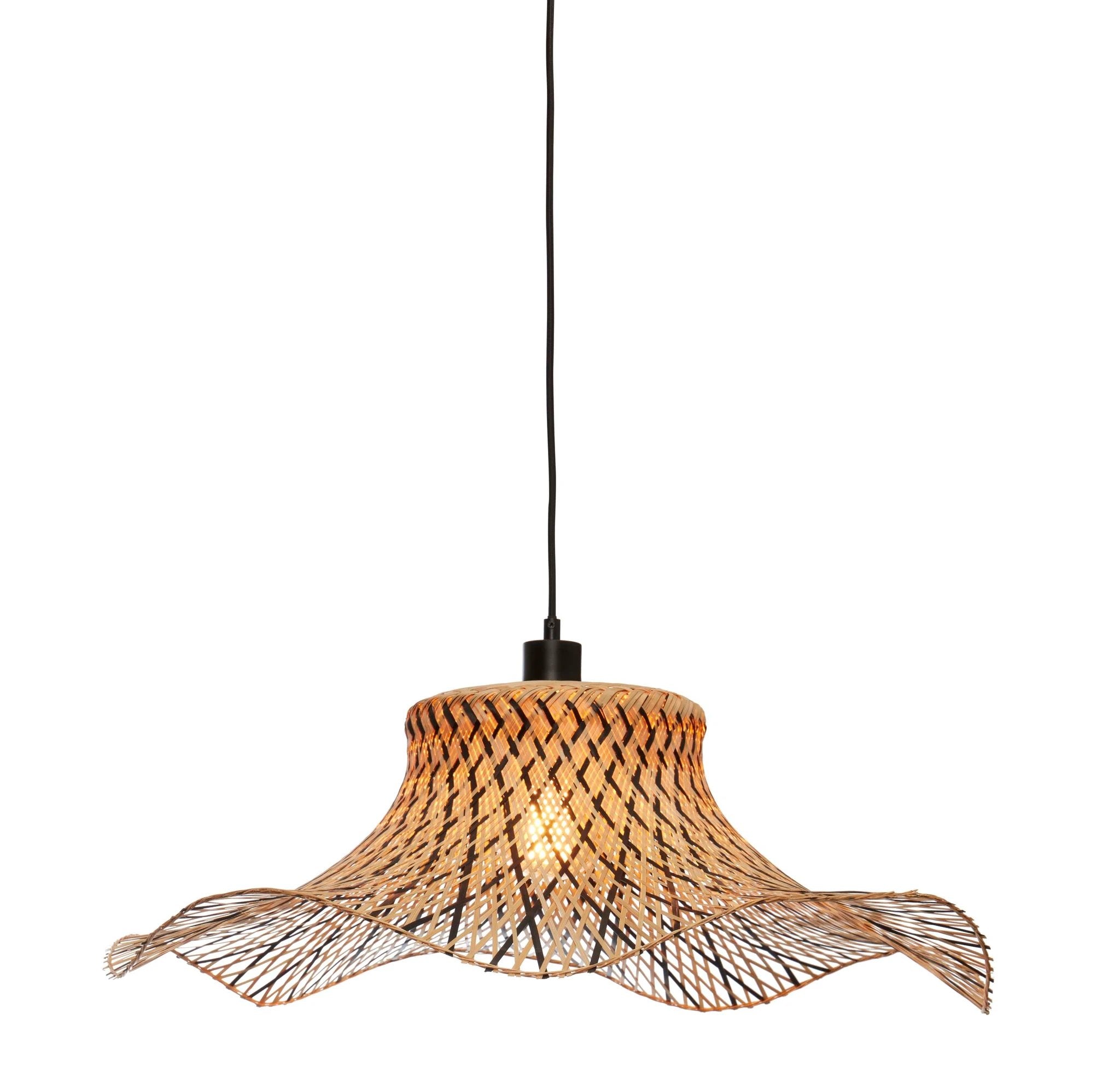 Hanglamp Ibiza - Bamboe/Zwart - 65x65x20cm by GOOD&MOJO