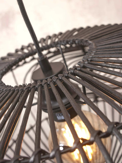 Hanglamp Madeira - Rotan Zwart - Ø48cm by GOOD&MOJO