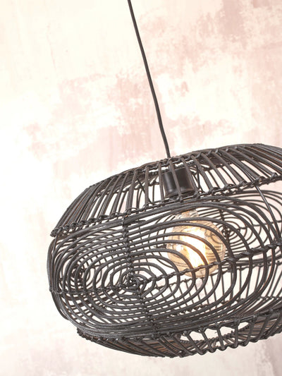 Hanglamp Madeira - Rotan Zwart - Ø48cm by GOOD&MOJO