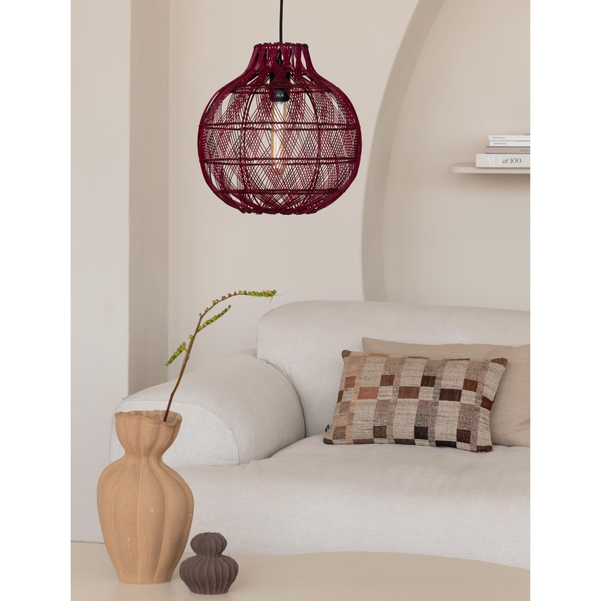 Hanglamp Mendoza - Bordeaux - Ø35cm - depauwwonen