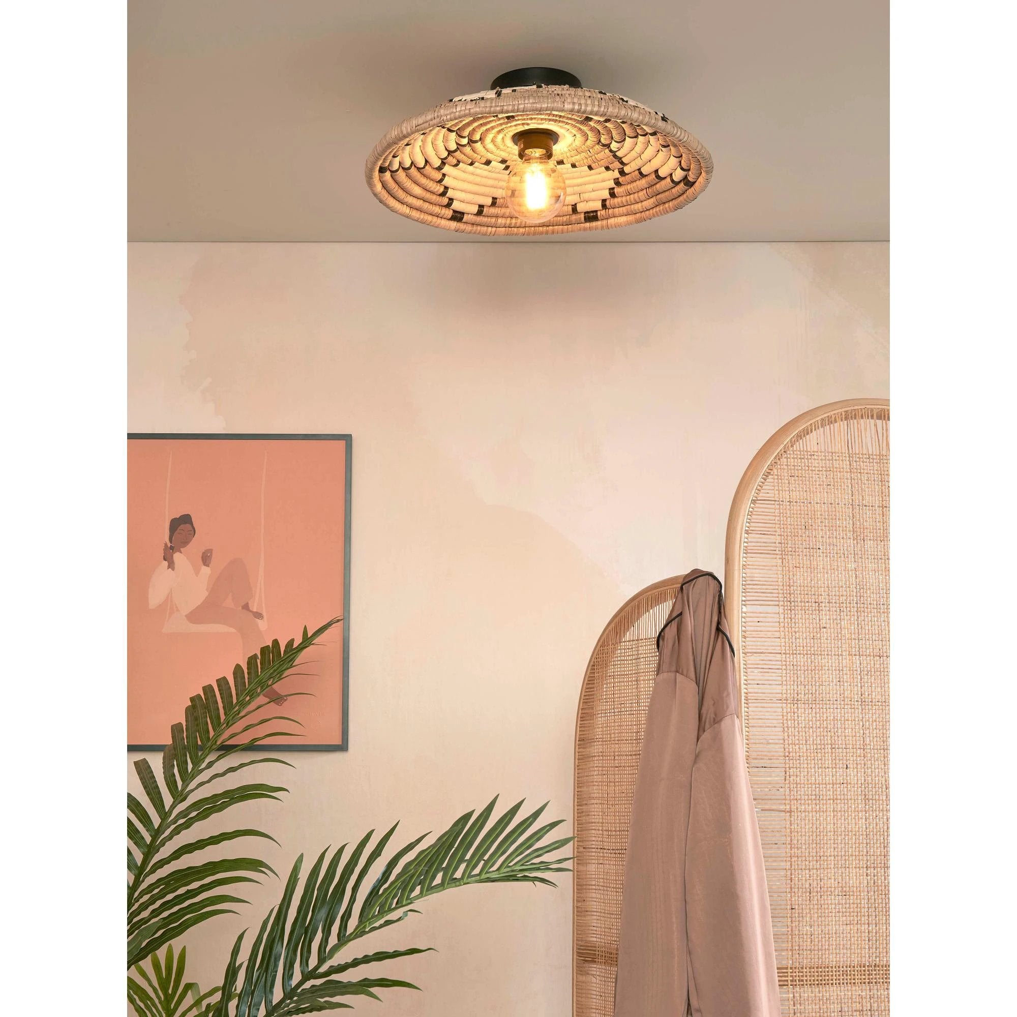 Plafondlamp Andros - Naturel/Wit - Ø45cm by GOOD&MOJO