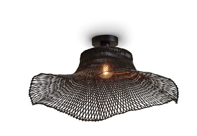 Plafondlamp Ibiza - Zwart Bamboe - 65x65x25cm by GOOD&MOJO
