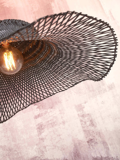 Plafondlamp Ibiza - Zwart Bamboe - 65x65x25cm by GOOD&MOJO