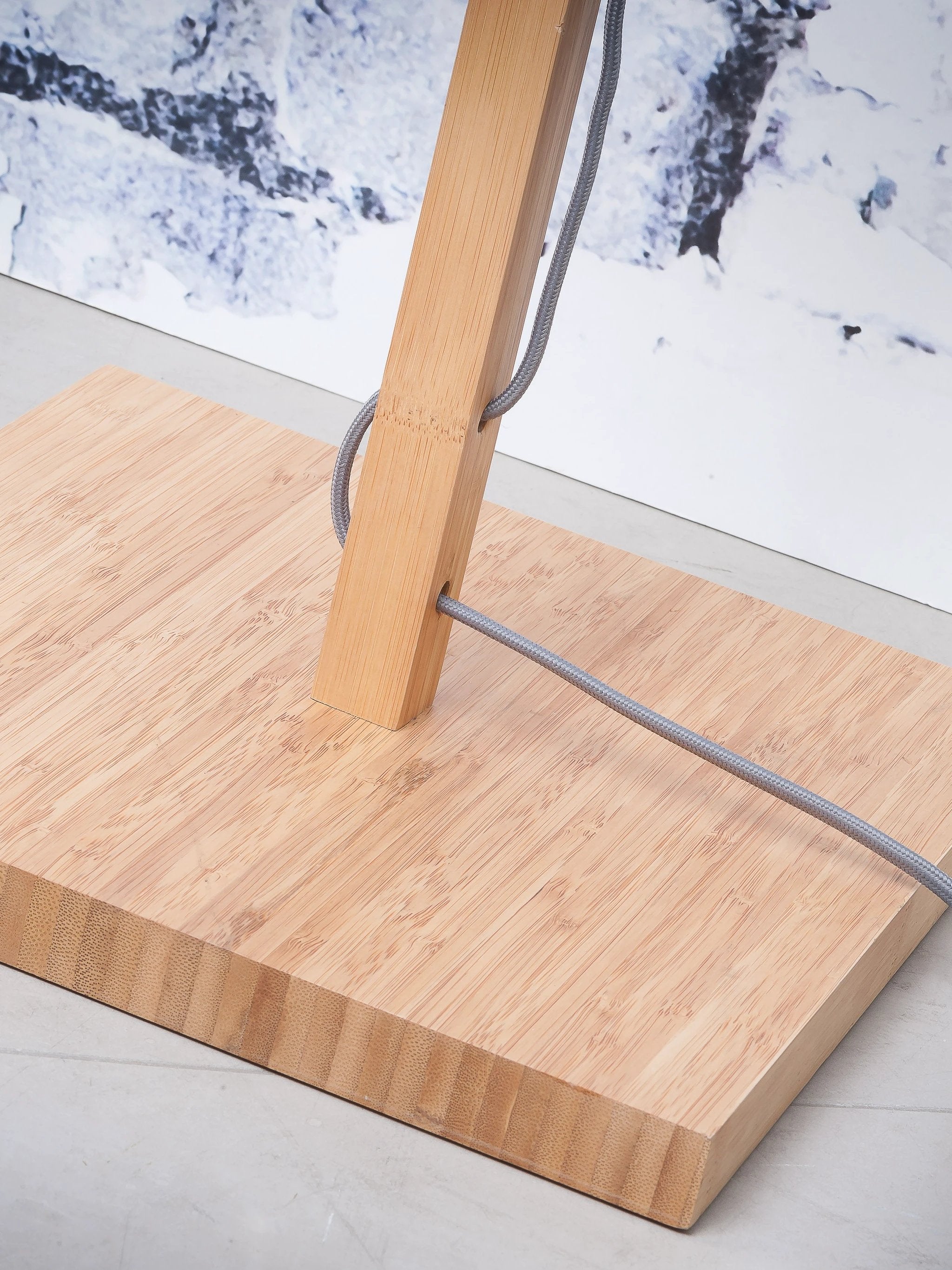 Vloerlamp Fuji - Light Grey/Bamboo - Ø47cm by GOOD&MOJO