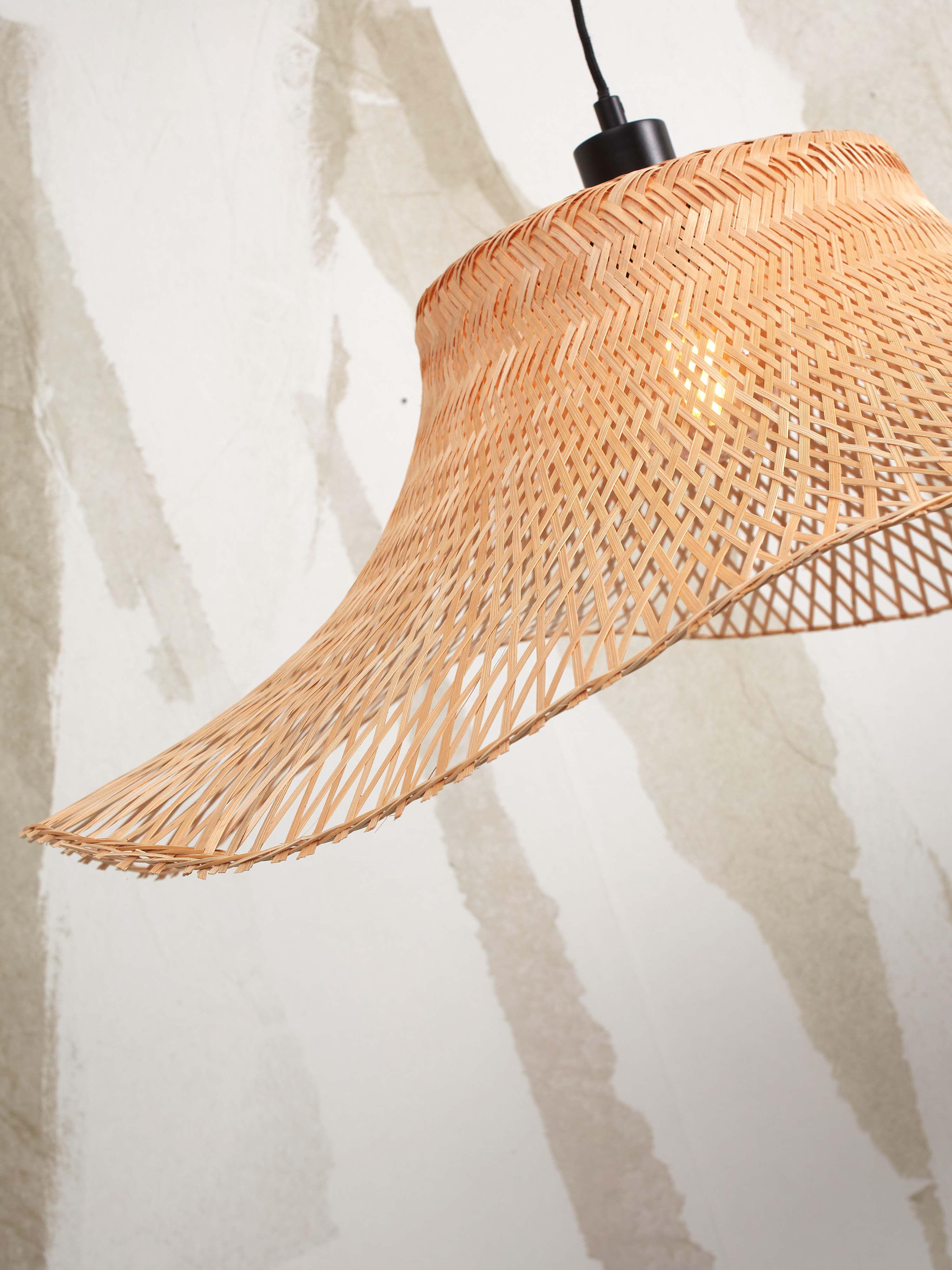 Vloerlamp Ibiza - Bamboe Wit/Naturel - 68x50x150cm - depauwwonen