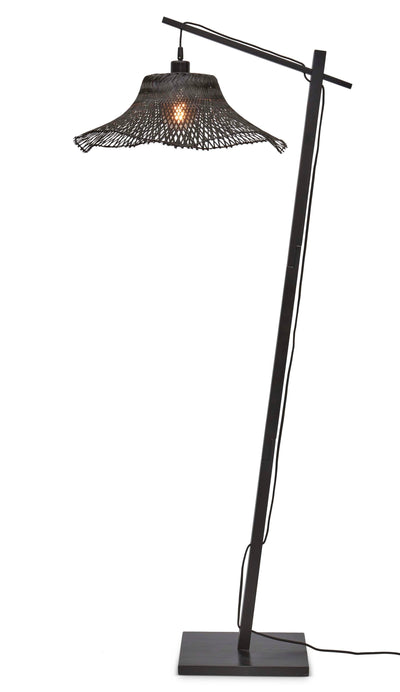 Vloerlamp Ibiza - Bamboe Zwart - 68x50x150cm by GOOD&MOJO