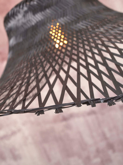 Vloerlamp Ibiza - Bamboe Zwart - 68x50x150cm - depauwwonen