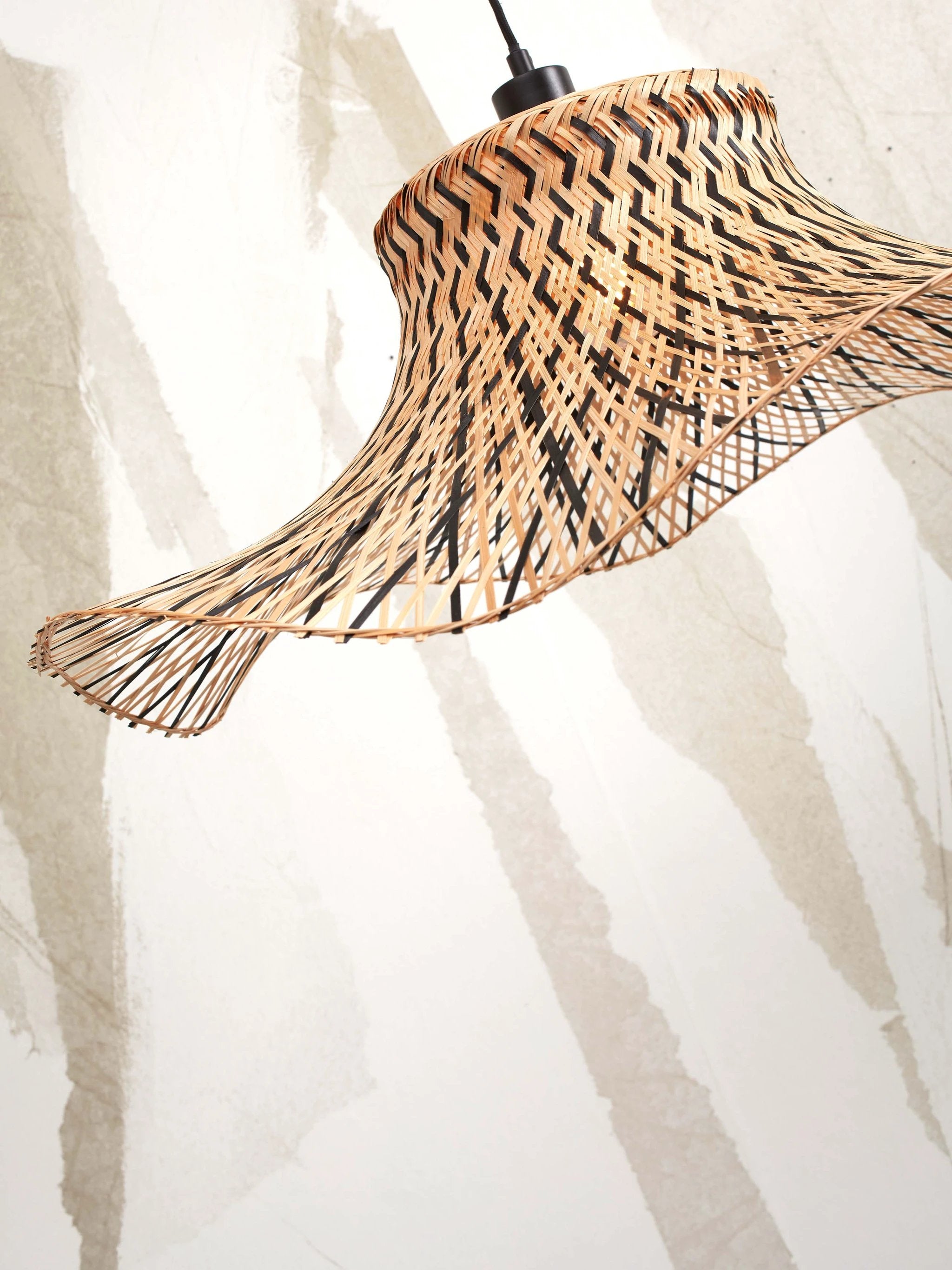 Vloerlamp Ibiza - Bamboe/Zwart - 68x50x150cm by GOOD&MOJO