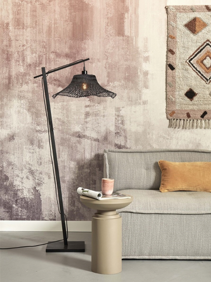 Vloerlamp Ibiza - Bamboe Zwart - 68x50x150cm - depauwwonen