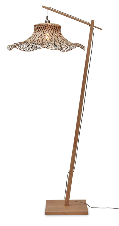 Vloerlamp Ibiza - Bamboe/Zwart - 82x65x176cm by GOOD&MOJO