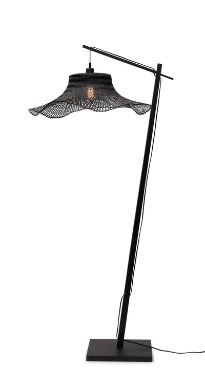 Vloerlamp Ibiza - Bamboe Zwart - 83x65x176cm by GOOD&MOJO