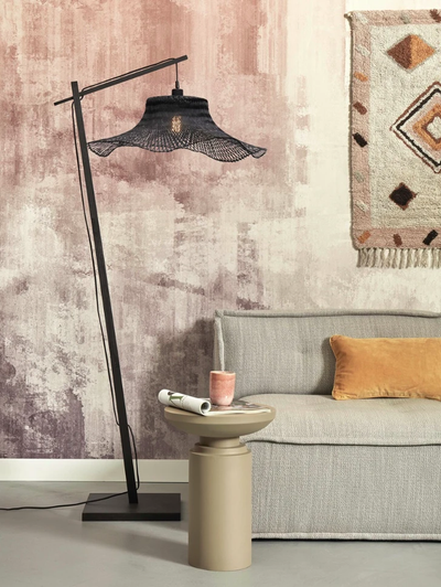 Vloerlamp Ibiza - Bamboe Zwart - 83x65x176cm by GOOD&MOJO