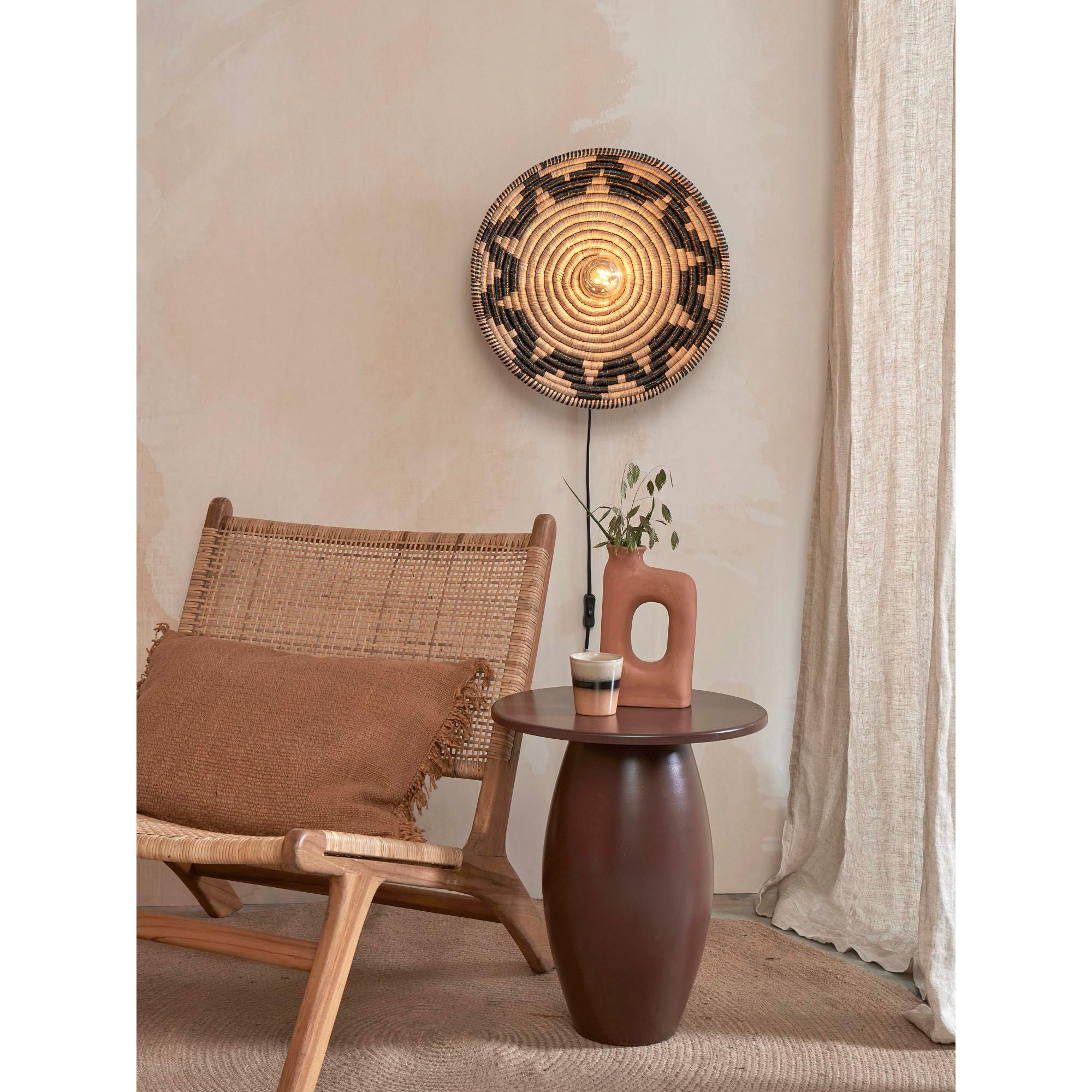 Wandlamp Andros - Naturel/Zwart - Ø45cm - depauwwonen