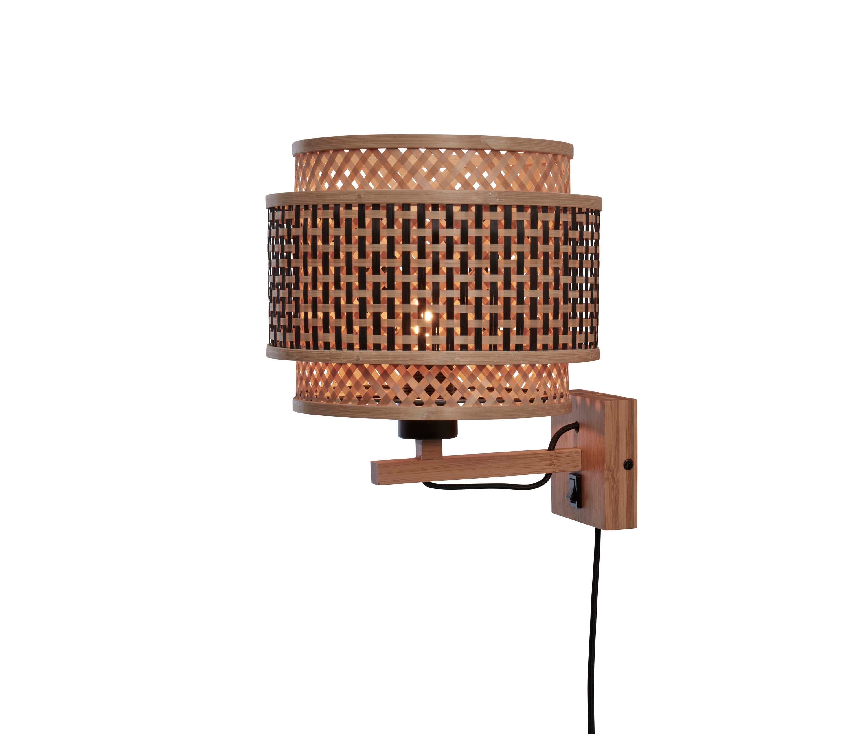 Wandlamp Bhutan - Bamboe - Ø25cm - depauwwonen