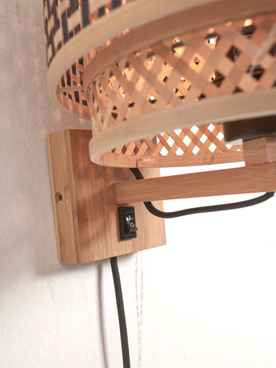 Wandlamp Bhutan - Bamboe - Ø25cm by GOOD&MOJO