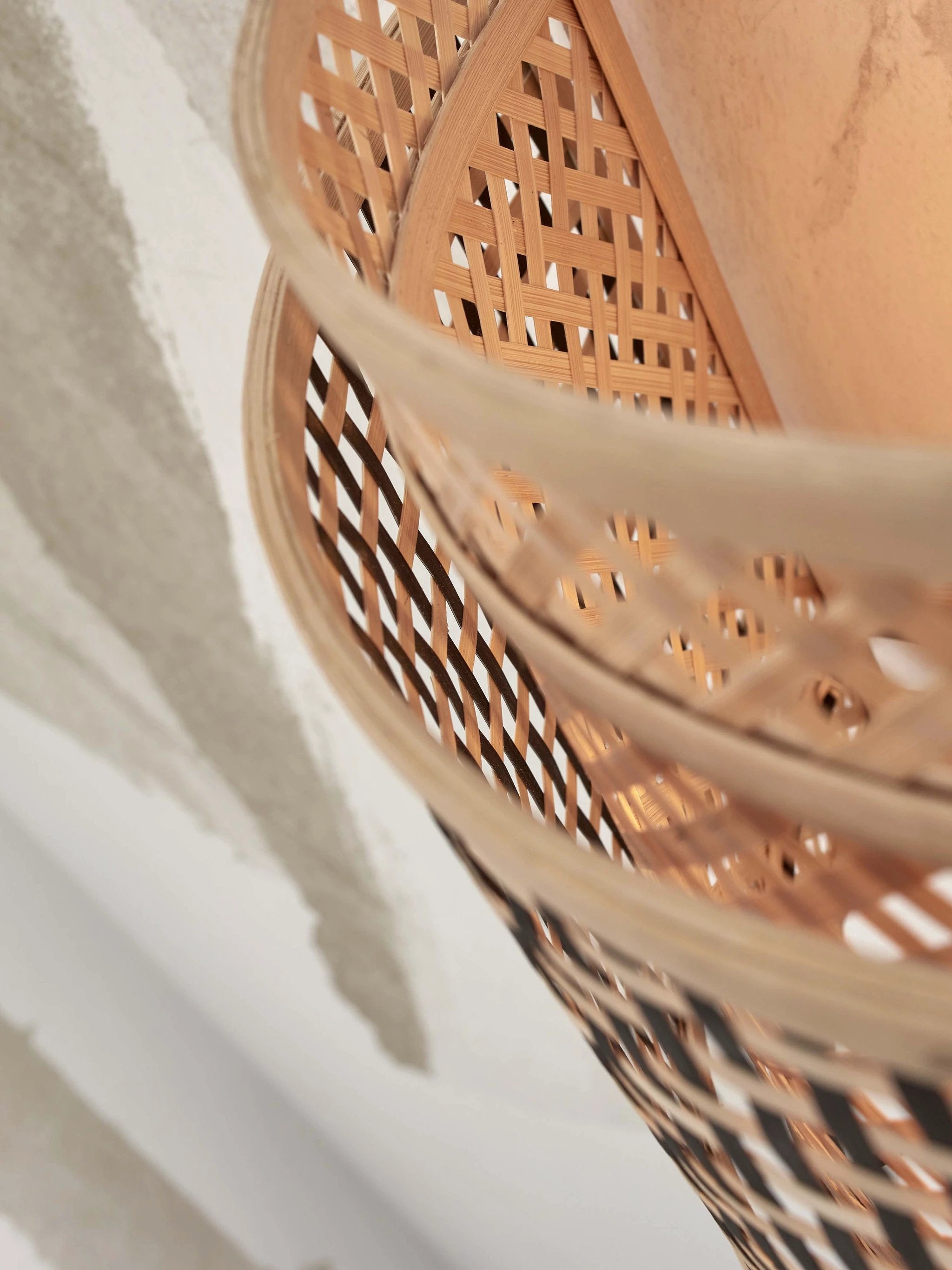 Wandlamp Bhutan - Bamboe/Zwart - 32x16x27cm by GOOD&MOJO