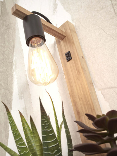 Wandlamp Flores - Bamboe - 30x18x52cm by GOOD&MOJO