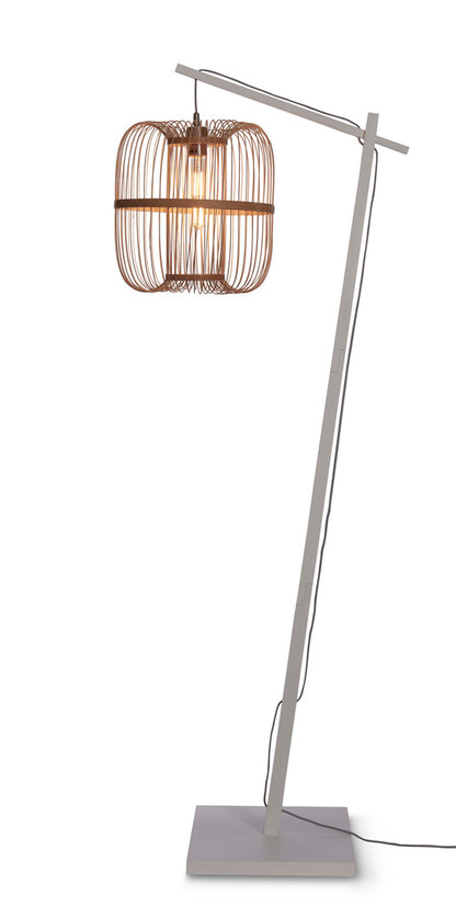 Vloerlamp Hokkaido - Bamboe Wit/Naturel - 63x36x176cm - depauwwonen