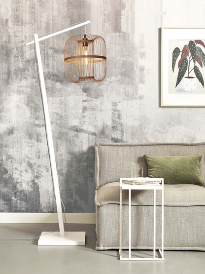 Vloerlamp Hokkaido - Bamboe Wit/Naturel - 63x36x176cm - depauwwonen
