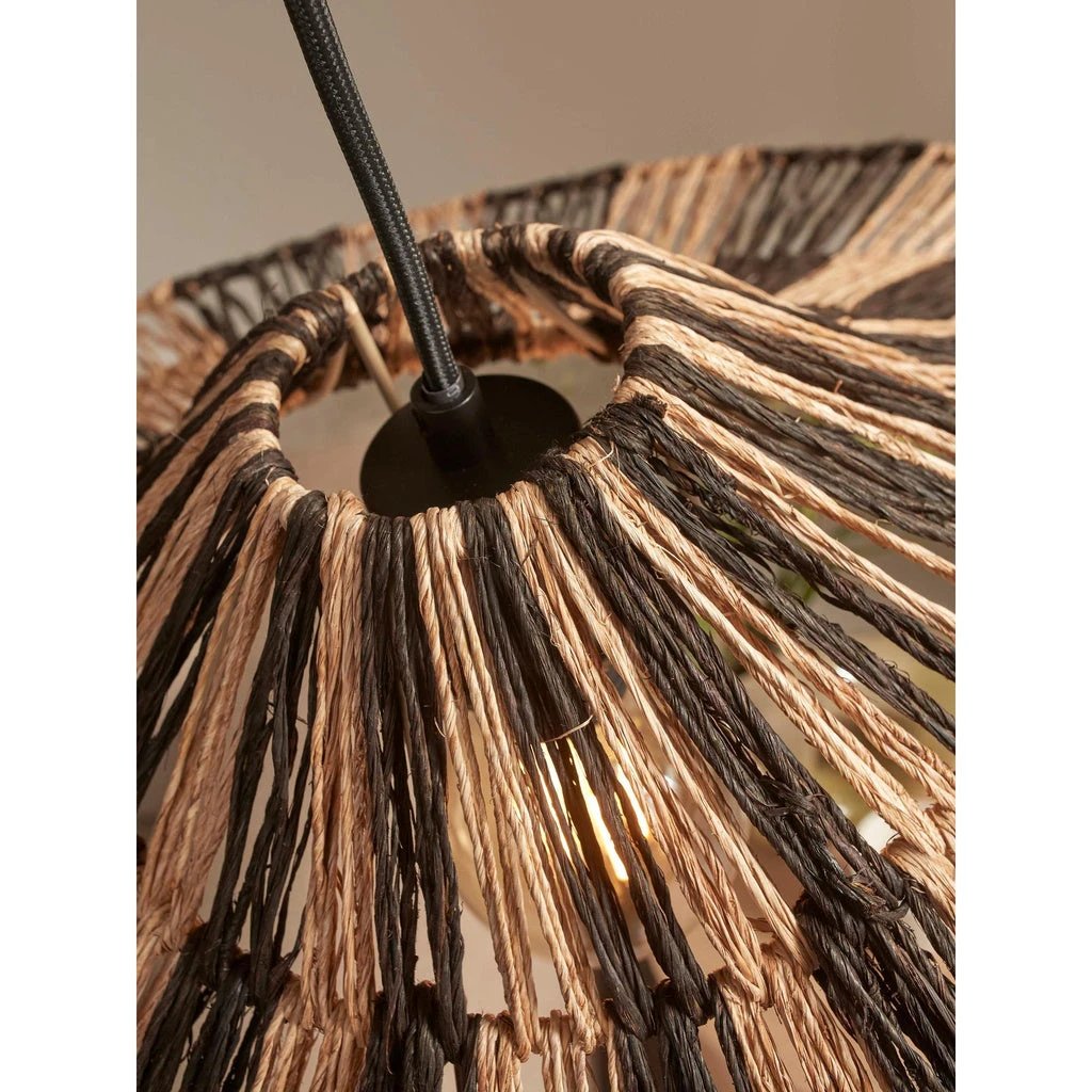Hanglamp Cuzco - Zwart/Naturel - 65x65x20cm by GOOD&MOJO