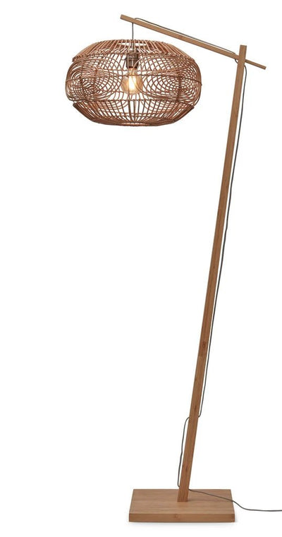 Vloerlamp Madeira - Bamboe/Rotan - 74x48x176cm by GOOD&MOJO