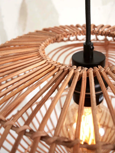 Vloerlamp Madeira - Bamboe/Rotan - 74x48x176cm by GOOD&MOJO