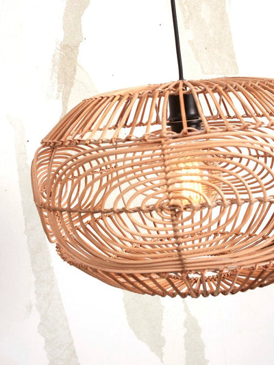 Vloerlamp Madeira - Bamboe/Rotan - 74x48x176cm by GOOD&MOJO