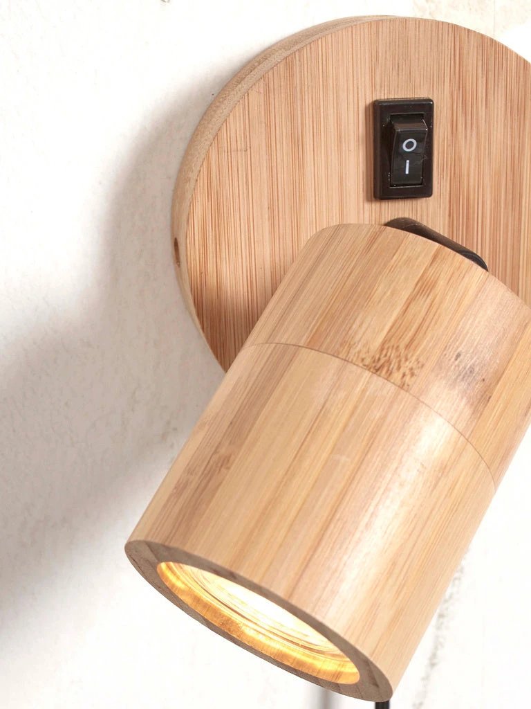 Wandlamp Java - Bamboe - Ø12cm by GOOD&MOJO