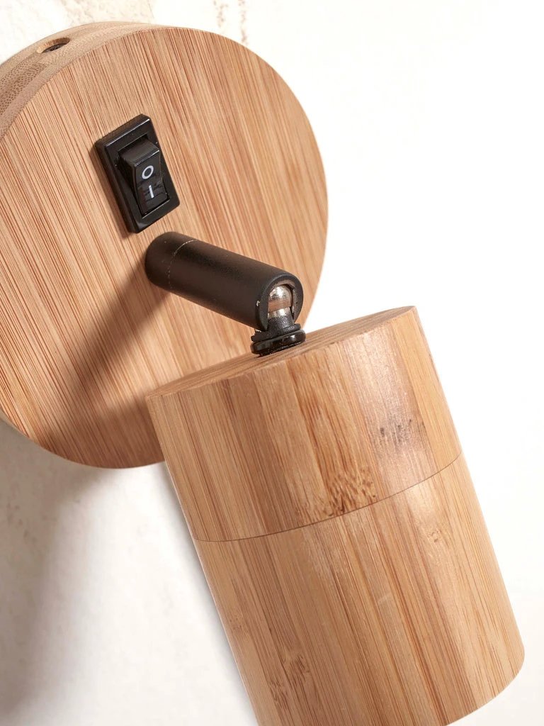 Wandlamp Java - Bamboe - Ø12cm by GOOD&MOJO