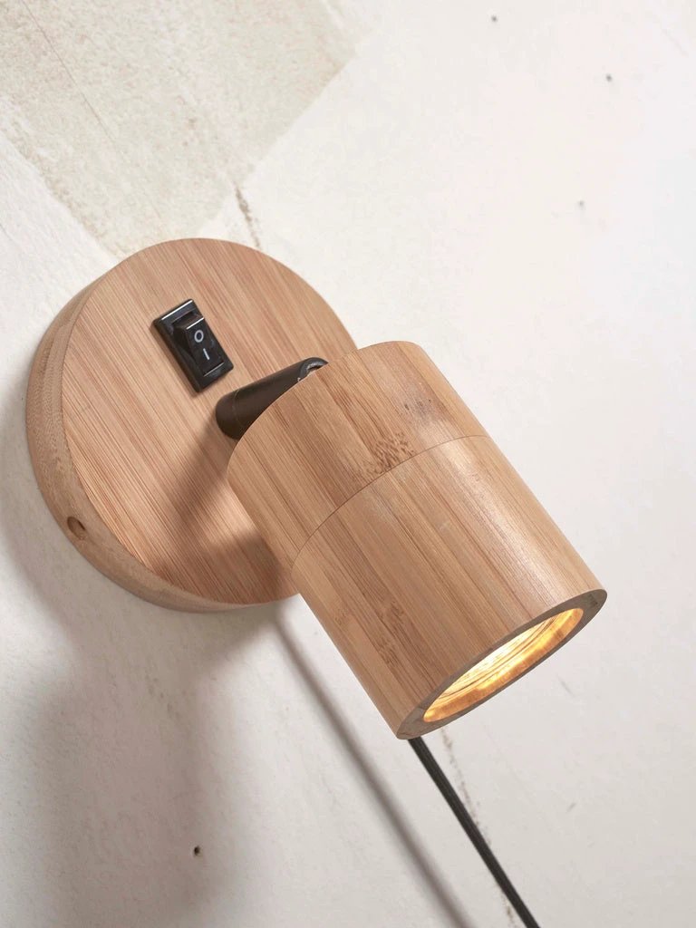 Wandlamp Java - Bamboe - Ø12cm by GOOD&MOJO