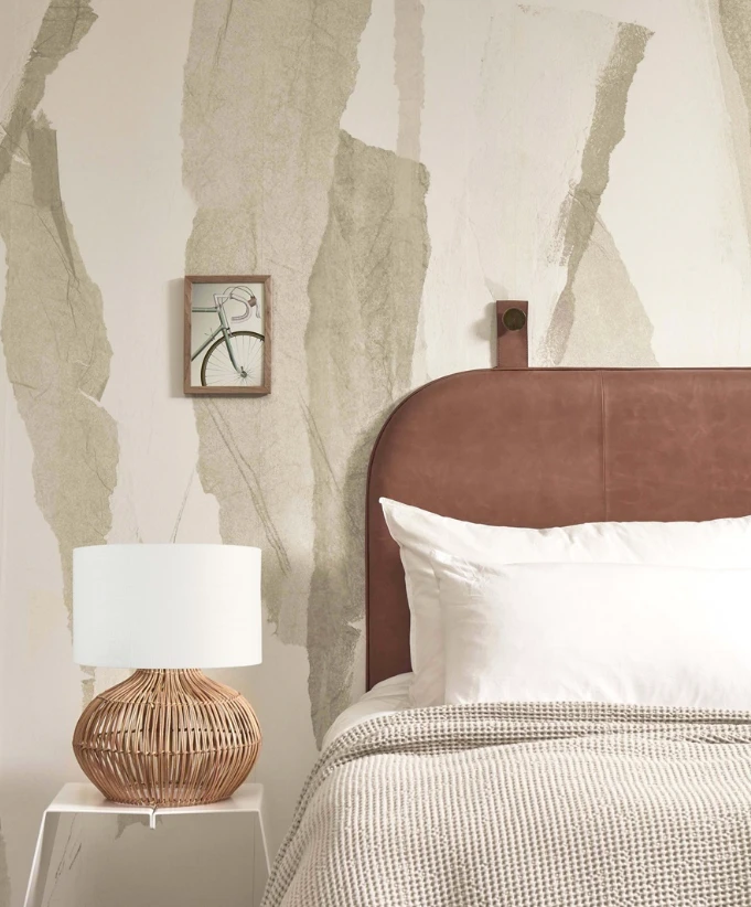 Tafellamp Kalahari - Wit/Rotan - Ø32cm by GOOD&MOJO