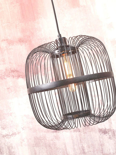 Hanglamp Hokkaido - Bamboe Zwart - Ø25cm by GOOD&MOJO