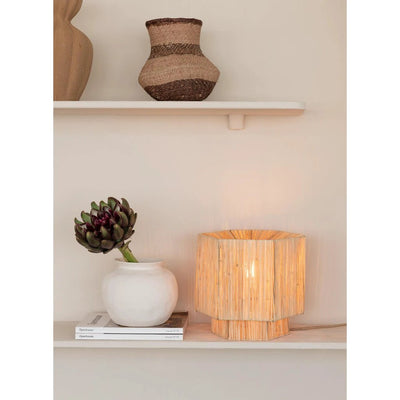 Tafellamp Panama - Natuurlijk - 26x28x26cm by GOOD&MOJO
