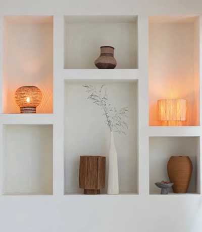 Tafellamp Panama - Natuurlijk - 26x28x26cm by GOOD&MOJO