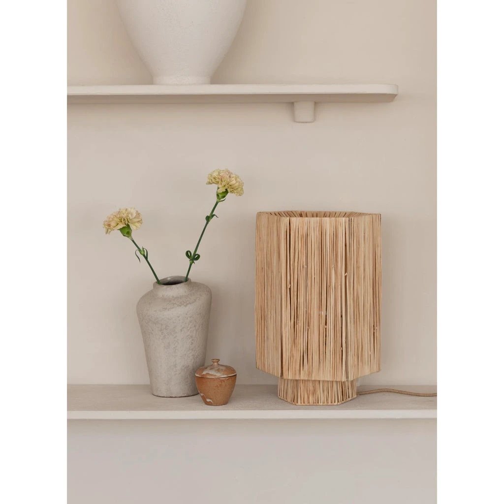 Tafellamp Panama - Natuurlijk - 36x24x36cm by GOOD&MOJO