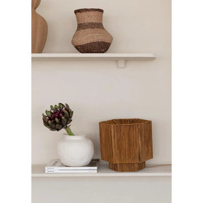 Tafellamp Panama - Donkerbruin - 26x28x26cm by GOOD&MOJO