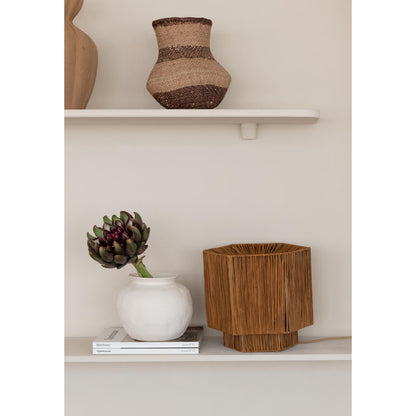 Tafellamp Panama - Donkerbruin - 26x28x26cm - depauwwonen