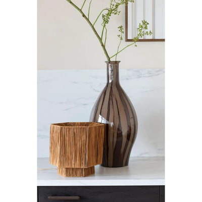 Tafellamp Panama - Donkerbruin - 26x28x26cm by GOOD&MOJO