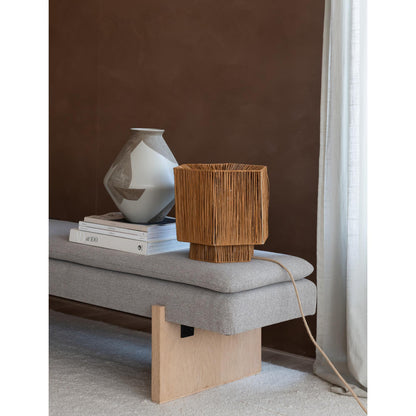 Tafellamp Panama - Donkerbruin - 26x28x26cm - depauwwonen