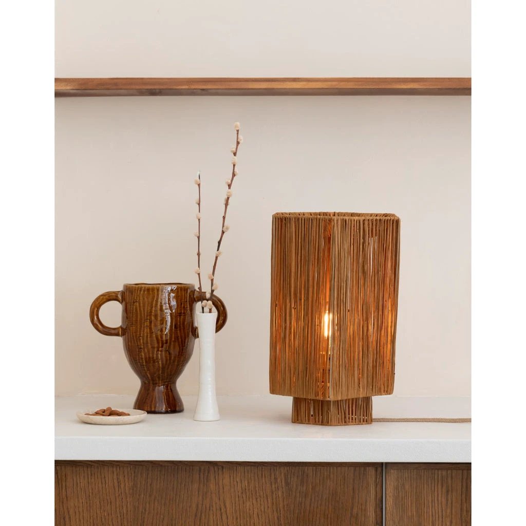 Tafellamp Panama - Donkerbruin - 36x24x36cm by GOOD&MOJO