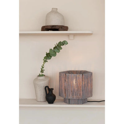 Tafellamp Panama - Lichtgrijs - 26x28x26cm by GOOD&MOJO