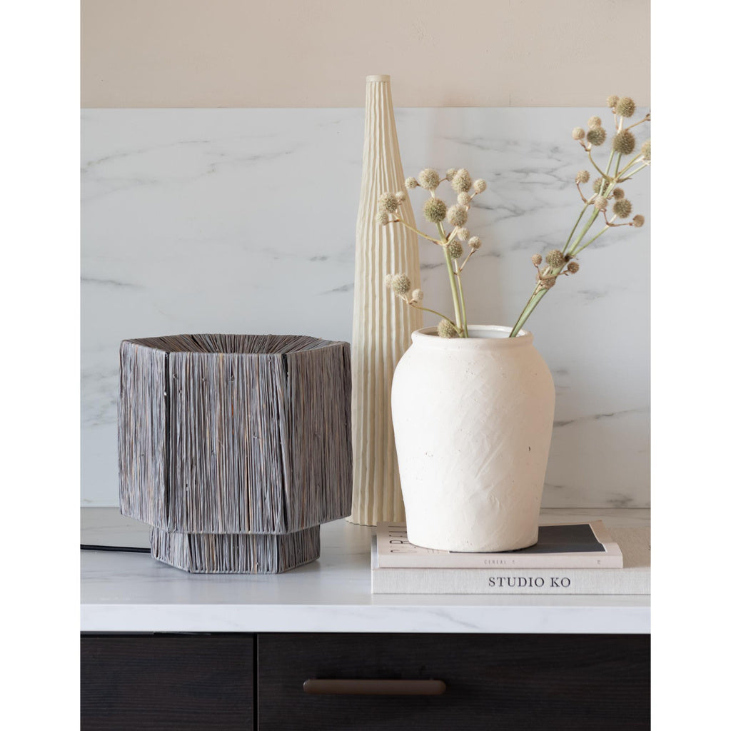 Tafellamp Panama - Lichtgrijs - 26x28x26cm - depauwwonen