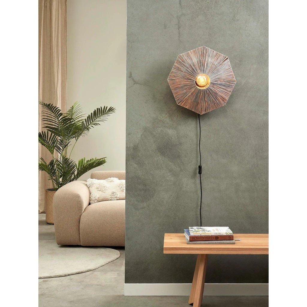Wandlamp Panama - Donker grijs - 45x7x45cm by GOOD&MOJO