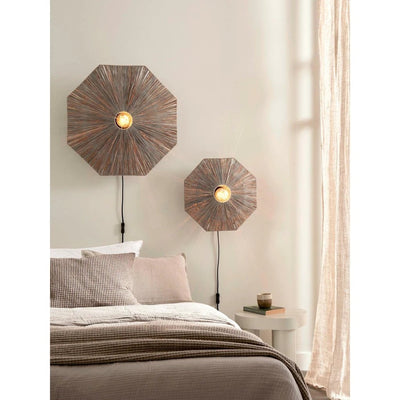 Wandlamp Panama - Donker grijs - 65x7x65cm by GOOD&MOJO