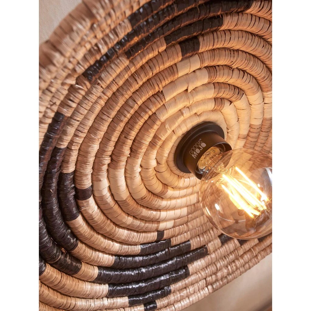 Plafonniere Andros - Naturel/Zwart - Ø45cm by GOOD&MOJO